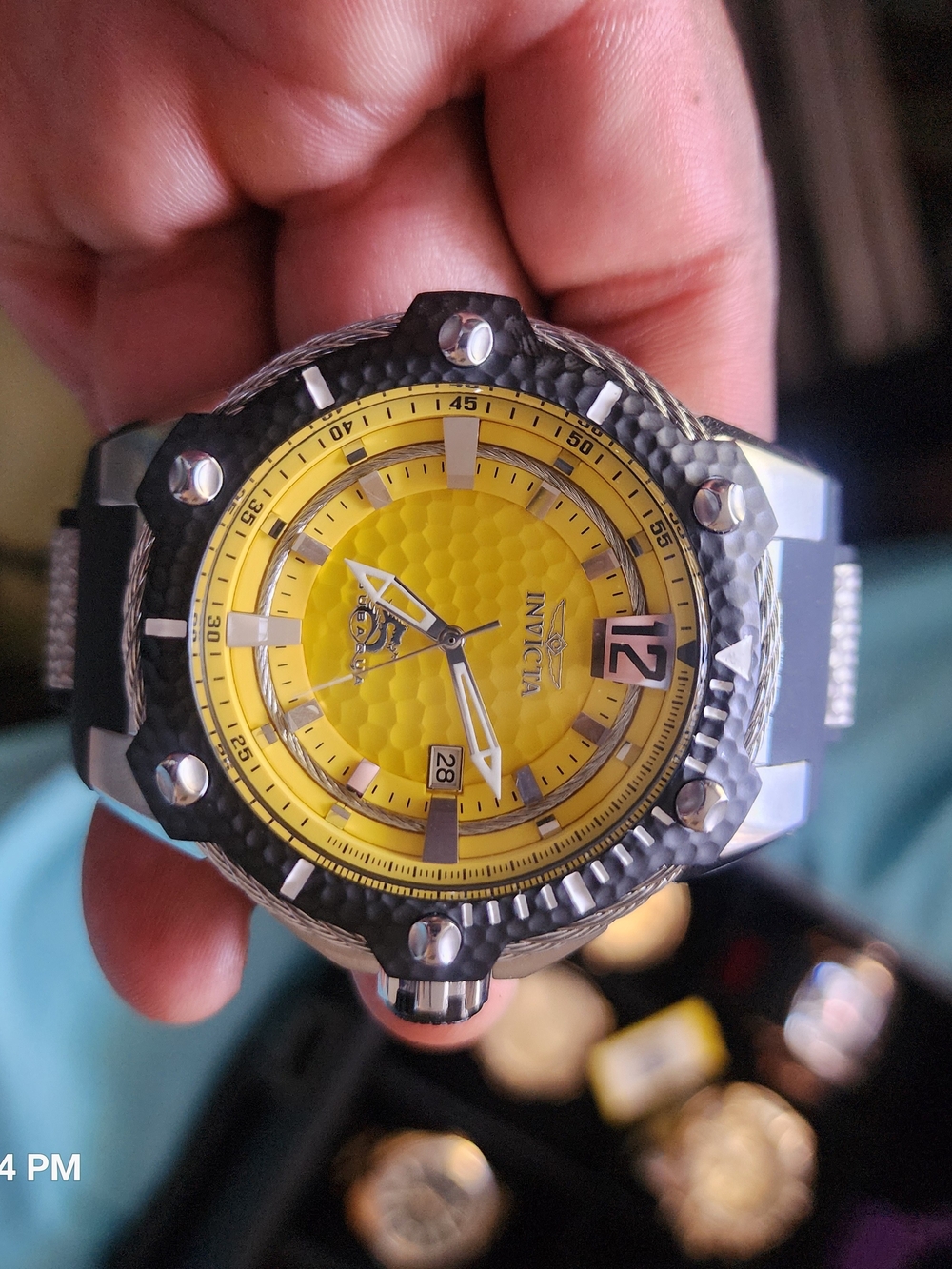 Invicta Men's Subaqua Automatic Style Yellow Dial Watch 50mm